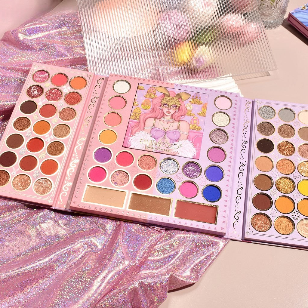 Trusa de Machiaj, KEVIN & COCO, Easter Style Pink, 69 culori, 20 x 22.5 cm - vivimall.ro