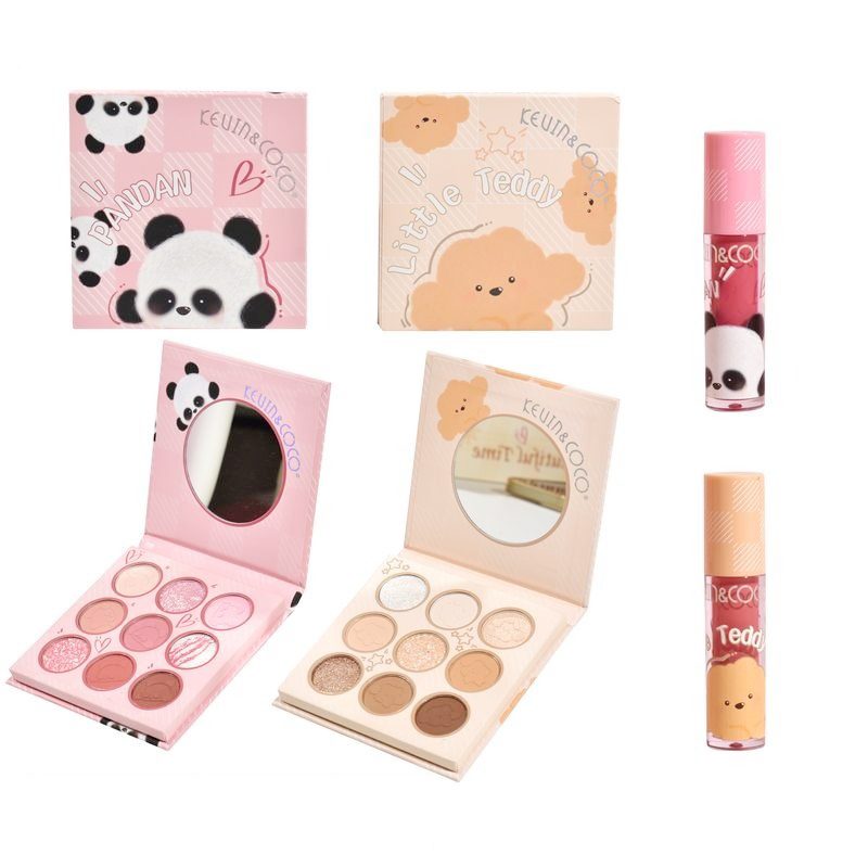 Set machiaj Kevin&Coco Model Teddy, dimensiuni 10.2x10.2x1.5cm, design compact portabil