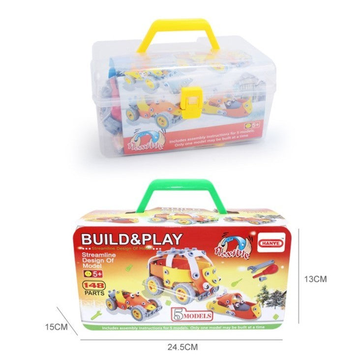 Set pentru construit masini, Vivimall, Educativ si creativ, 148 piese - vivimall.ro