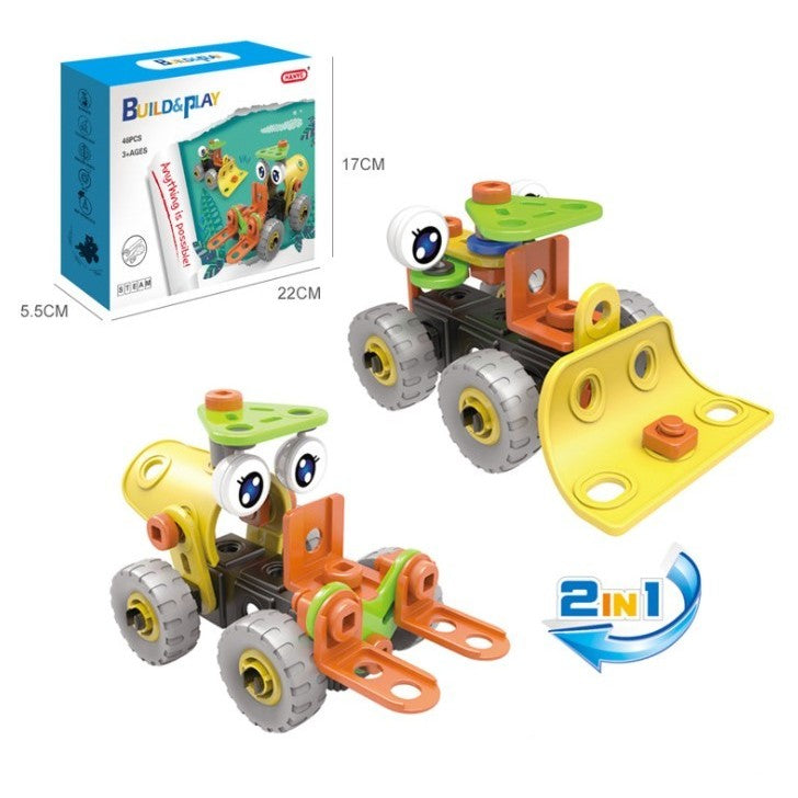 Set pentru construit masini, Vivimall, Educativ si creativ, 46 piese - vivimall.ro