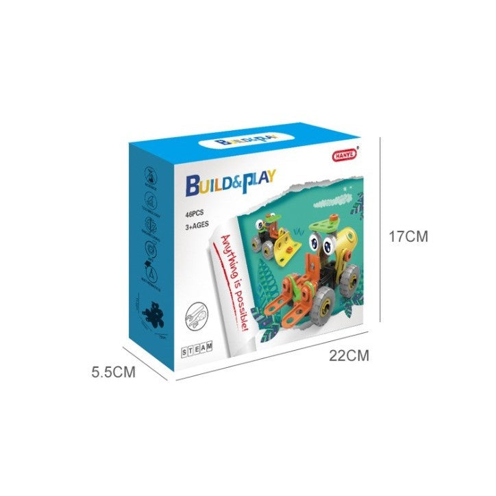 Set pentru construit masini, Vivimall, Educativ si creativ, 46 piese - vivimall.ro