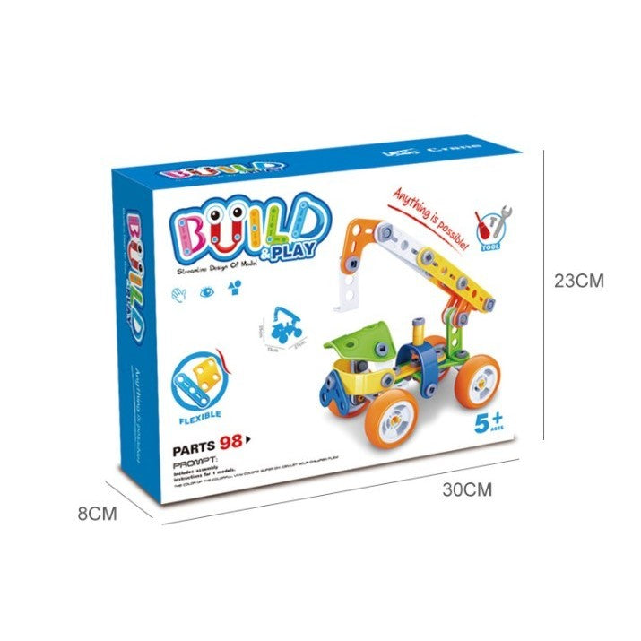 Set pentru construit masini, Vivimall, Educativ si creativ, 98 piese - vivimall.ro