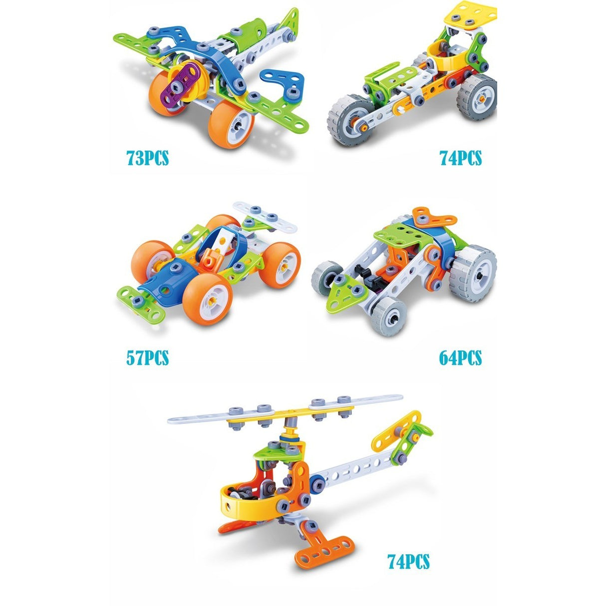 Set pentru construit masini, Vivimall, Educativ si creativ, 98 piese - vivimall.ro