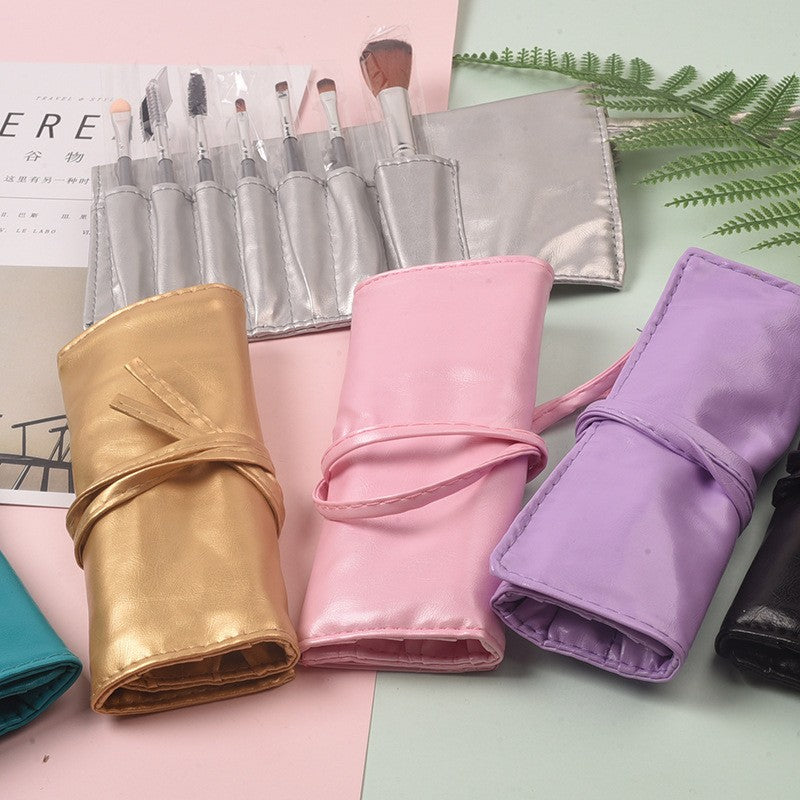 Преносим комплект за грим от 7 части със сив калъф