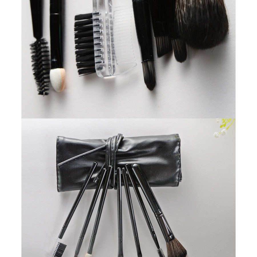 Set Portabil 7 Piese Pentru Machiaj Cu Husa Neagra - vivimall.ro