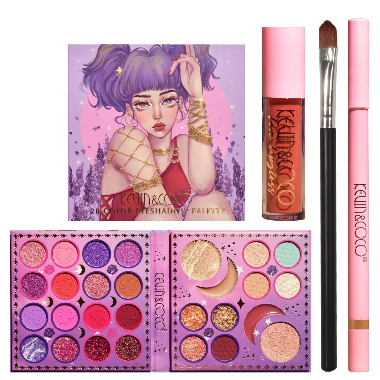 Kit Machiaj 28 Culori | ShinePro - vivimall.ro