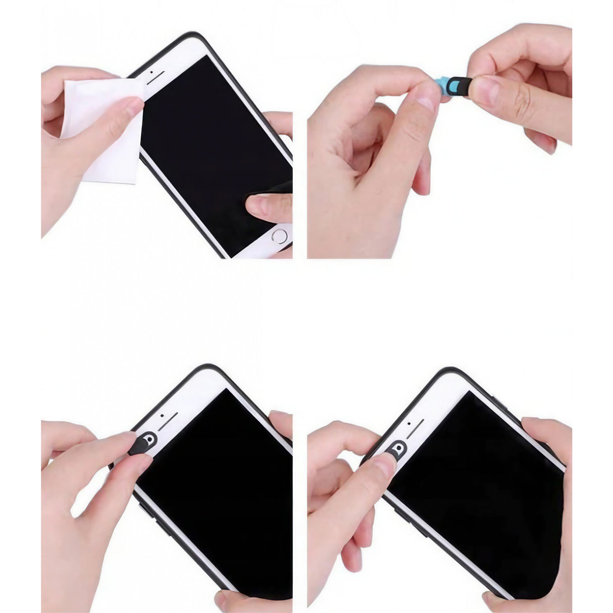 Set protectii camera, Flippy, 8 buc, negru - vivimall.ro