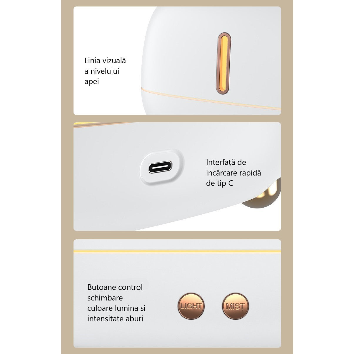 Umidificator Flacara Cu Aromaterapie | ZenFlare - vivimall.ro