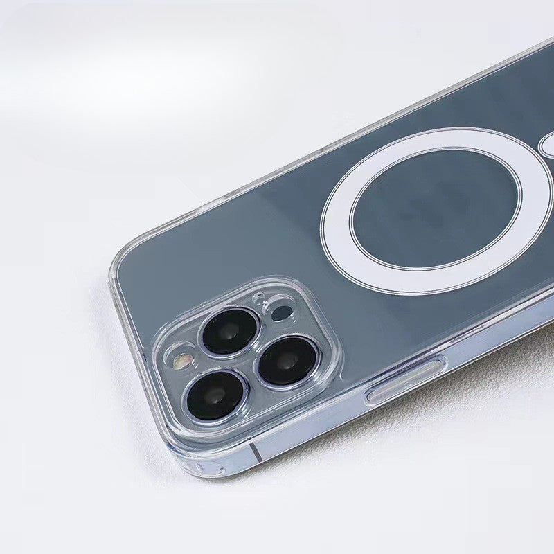 Husa protectie Flippy pentru iPhone 12/12 Pro Mag Safe, 2 in 1 incarcare si magnet, Silicon si Acril, Transparenta - vivimall.ro