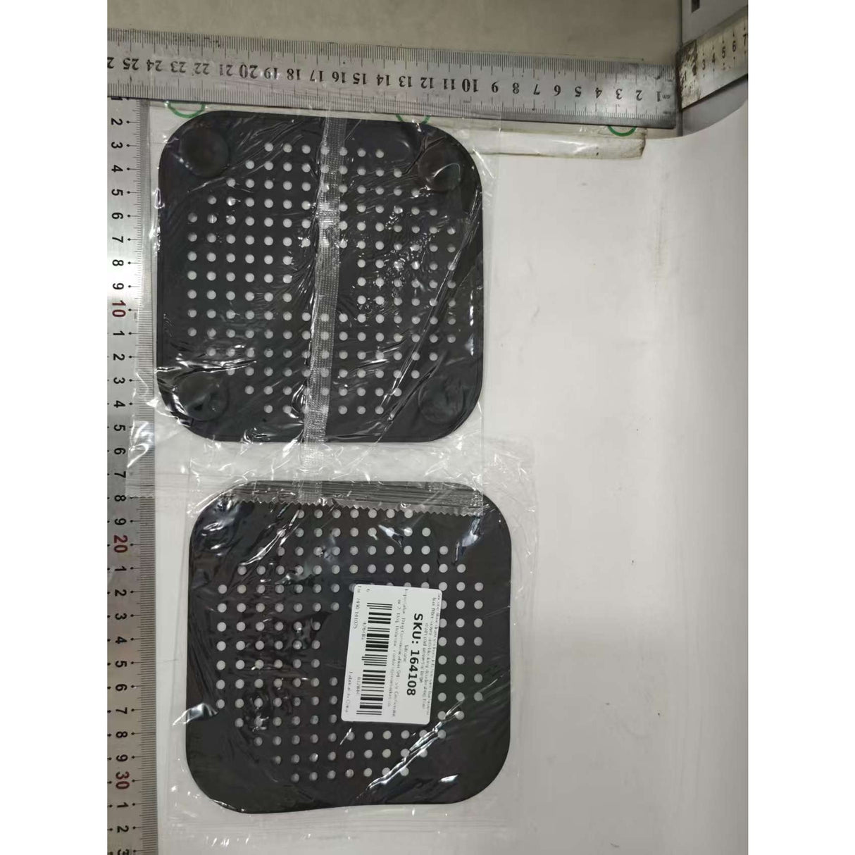 Filtru Chiuveta, Flippy, Anti-infundare, cu Ventuze, 14.5 x 14.5 cm, Flexibil, Negru