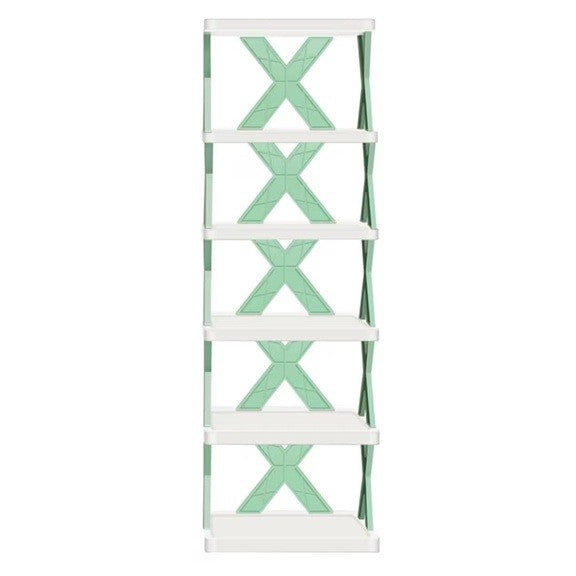 Organizator de Pantofi, Vivimall, 5 Straturi, din ABS, Suport Modular, 65.5 x 24 x 26 cm, Turcoaz - vivimall.ro