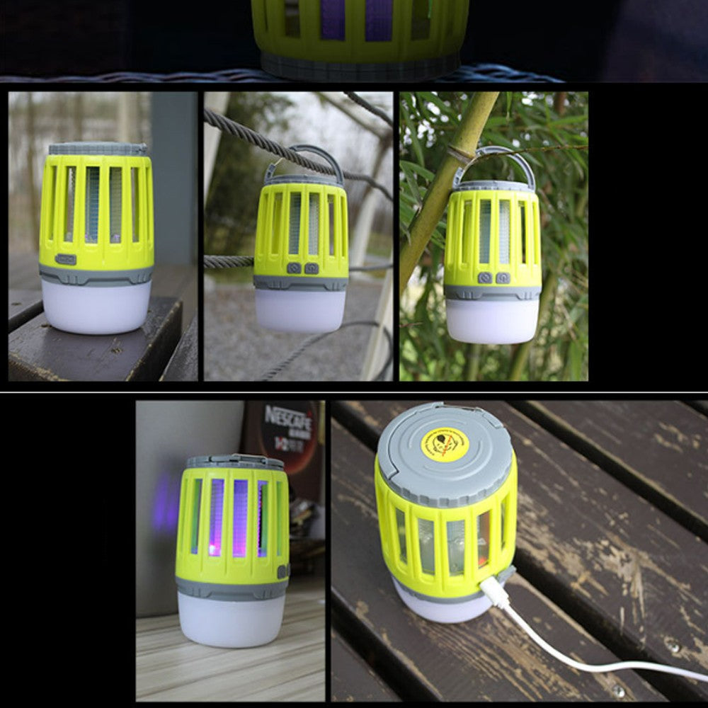 Lampă UV antiinsecte Vivimall, anti muste, anti tantari, Conectare la priza prin USB, portabil, 3.7 V, 200 lumeni, 8.5 x 13.3 cm, Verde - vivimall.ro