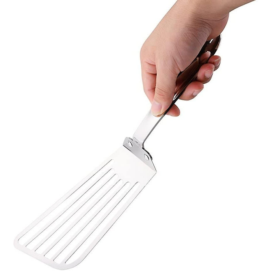 Spatula flexibila Vivimall, Fish Turner, din otel, durabila, cu margini subtiri pentru taiere, pentru carne, oua, peste, multifunctionala, argintiu - vivimall.ro