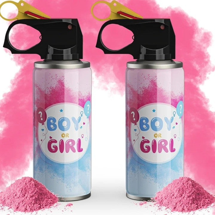 Spray Gender Reveal, Vivimall, 260 ml, din Amidon de Porumb, Dezvaluire Gen Bebelusi, Roz - vivimall.ro