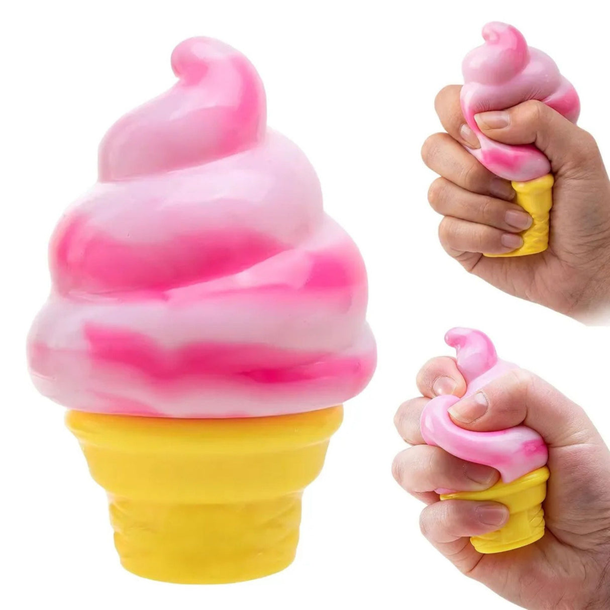 Jucarie Senzoriala Squishy, Flippy, Model Inghetata, 1 Bucata, Jucarie Antistres Soft Touch pentru Copii/Adulti, Culoarea Aleatoarie, Efect Calmant cu Revenire Lenta, 8.5 x 6 x 6 cm - vivimall.ro