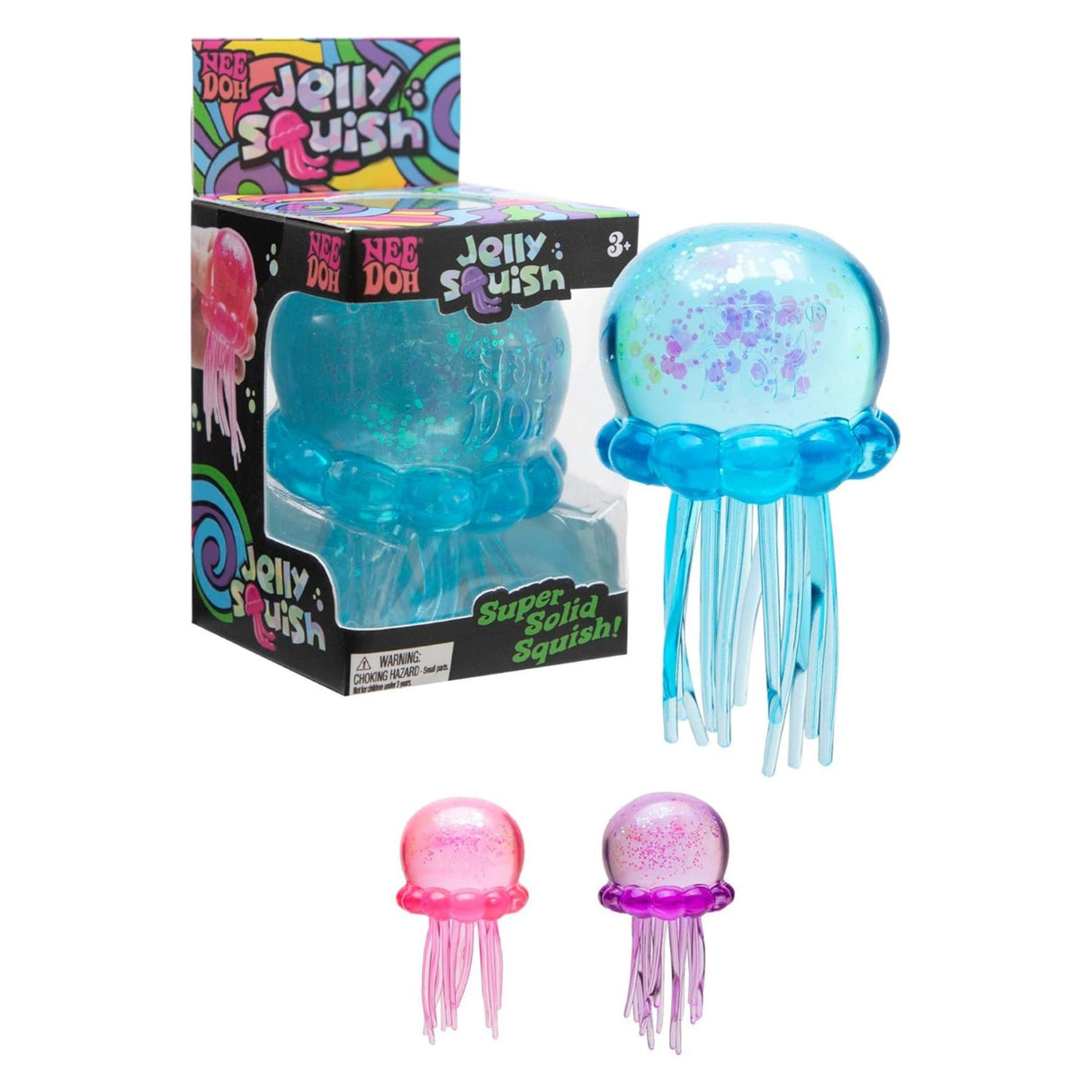 Jucarie Senzoriala Squishy, Flippy, Model Meduza cu Sclipici, 1 Bucata, Jucarie Antistres Comprimabila pentru Copii si Adulti, Textura Super Solida, 9 x 4.7 cm, Culoare Aleatorie - vivimall.ro