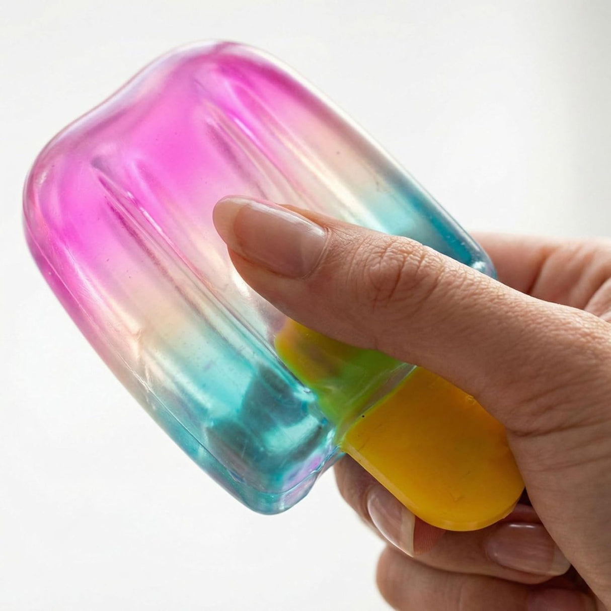 Jucarie Senzoriala Squishy, Flippy, Model Inghetata pe Bat, 1 Bucata, Jucarie Antistres Comprimabila pentru Copii/Adulti, Textura Super Solida, 8.5 x 4 x 6 cm, Culoare Aleatorie - vivimall.ro