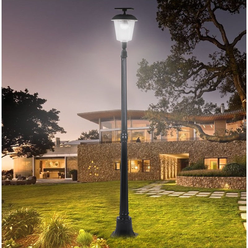 Lampa solara de tip stalp pentru gradina, Vivimall, Alb Cald