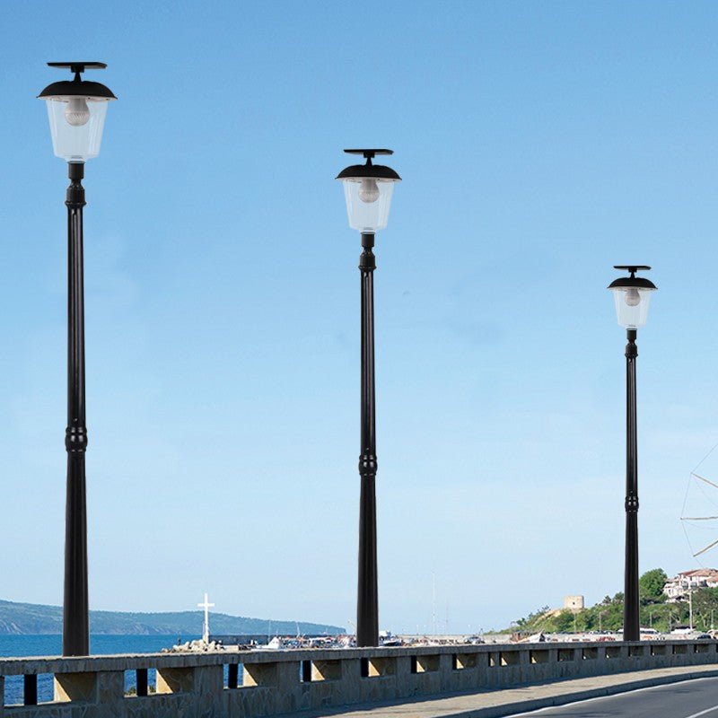 Lampa solara de tip stalp pentru gradina, Vivimall, Alb Cald