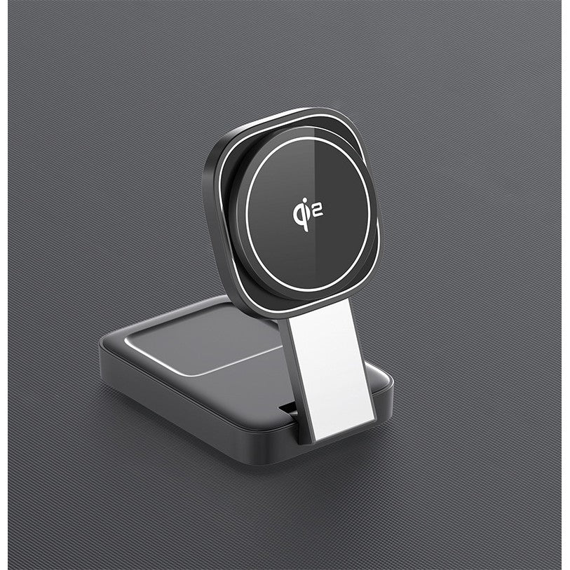 Statie de Incarcare MagSafe 3 in 1, Vivimall, Magnetica Wireles Charger, Compatibil cu Apple iPhone, iWatch, AirPods, New Design, Max 23W, 11 x 6.5 x 2.9 cm, Negru - vivimall.ro