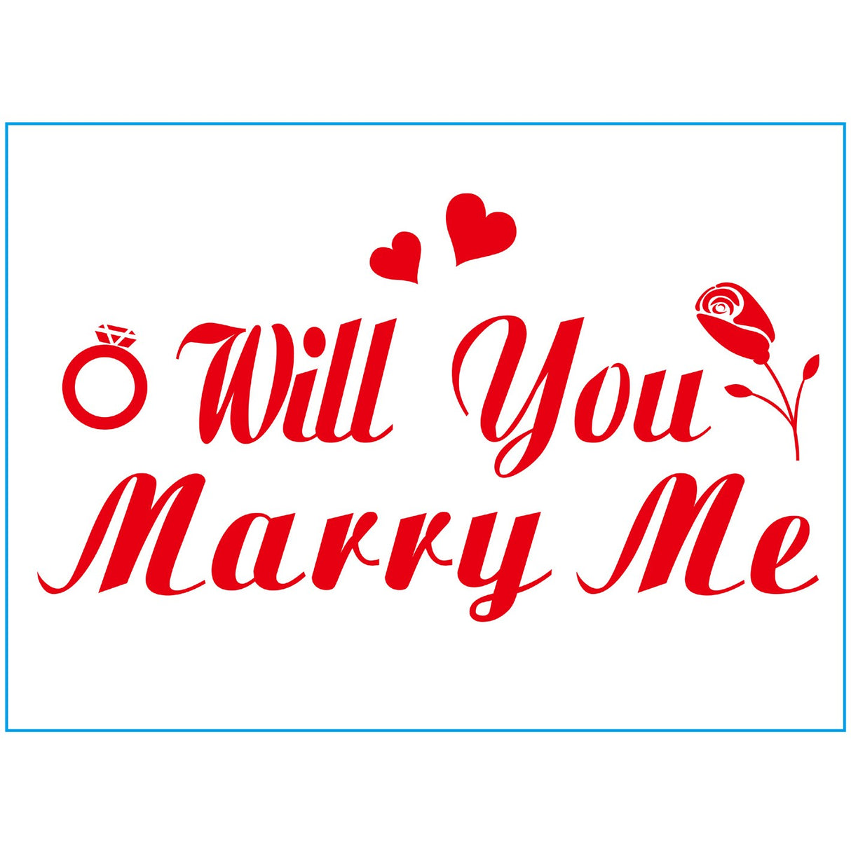 Sticker Autocolant, Vivimall, Tematica Nunta, Model Scris Will You Marry Me, 21x29 cm, Rosu - vivimall.ro