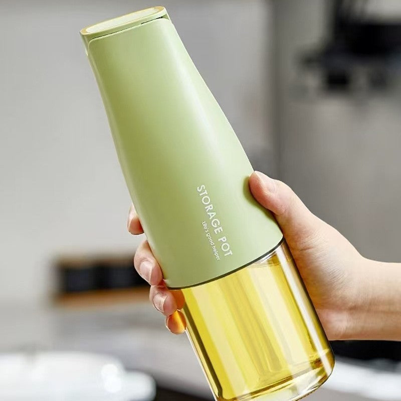 Sticla de Ulei Automata, Vivimall, Sticla pentru Lichide de Bucatarie, 23.7 x 7.25 cm, Volum 550 ml, Verde - vivimall.ro