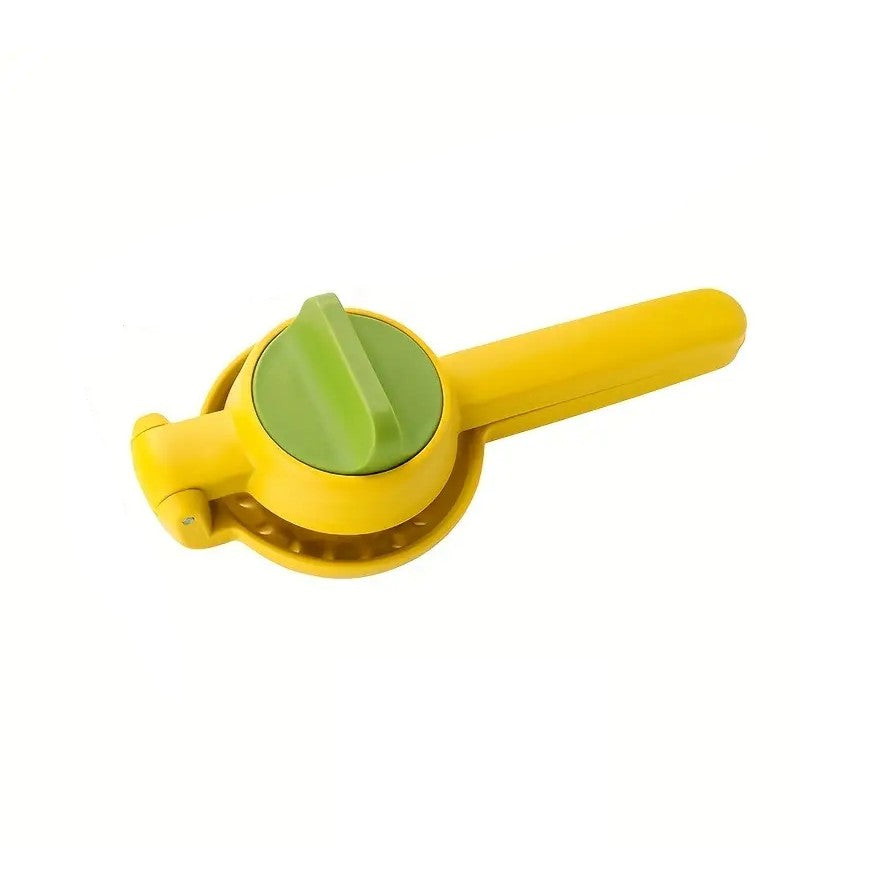 Storcator manual citrice, Vivimall, pentru lamai, portocale, cu actiune dubla, usor de utilizat, material ABS rezistent, 8x10x22 cm, Galben - vivimall.ro