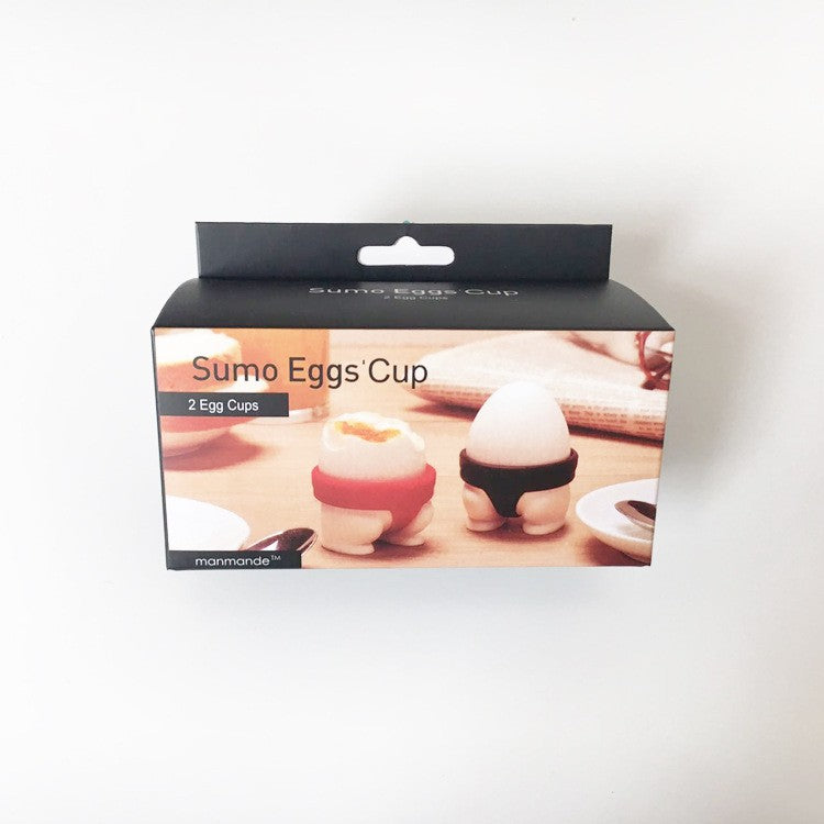 Set 2 Suporturi pentru Oua Fierte, Vivimall, Model Sumo, din Silicon si PP, Multicolor - vivimall.ro