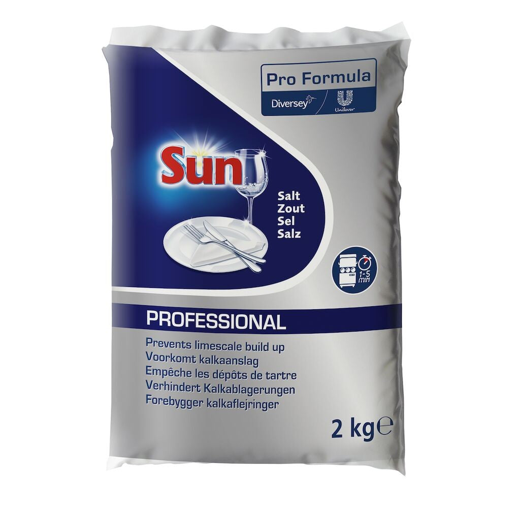 SUN Professional Dishwasher Salt, Sare pentru Masina de Spalat Vase, 2 kg - vivimall.ro