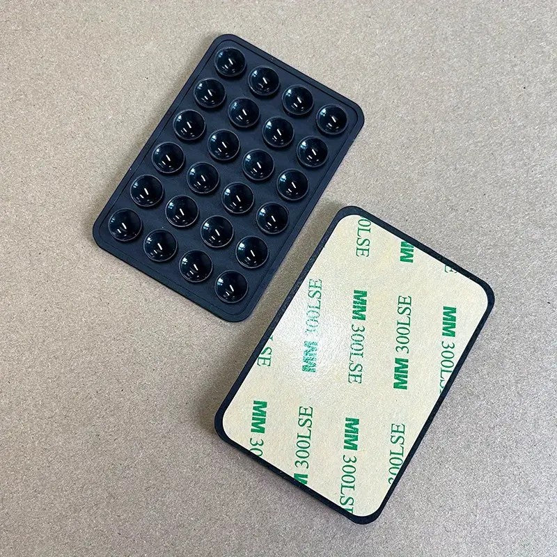 Suport Adeziv Universal, Flippy, pentru Telefon/Tableta, cu 24 Ventuze, potrivit pentru Tik-Tok/Selfie/Vizionare Video, din Silicon, 8 x 5.5 x 1 cm, Negru - vivimall.ro