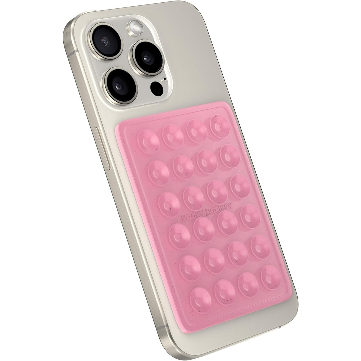 Suport Adeziv Universal, Flippy, pentru Telefon/Tableta, cu 24 Ventuze, potrivit pentru Tik-Tok/Selfie/Vizionare Video, din Silicon, 8 x 5.5 x 1 cm, Roz - vivimall.ro