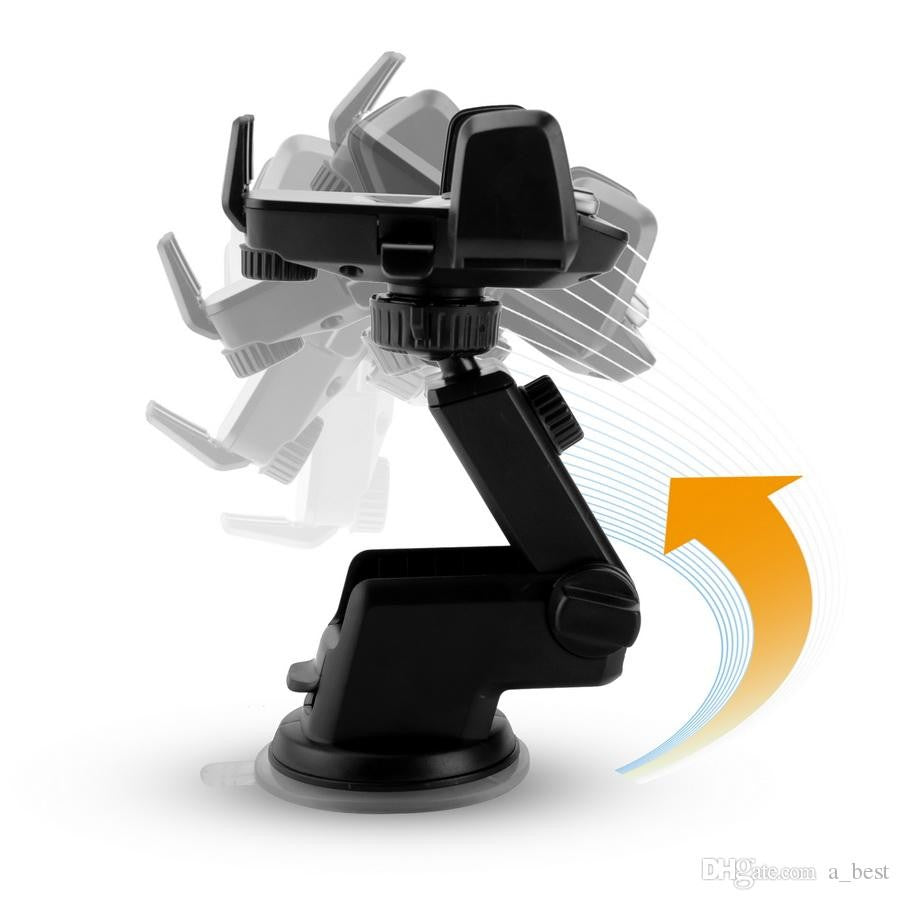 Suport auto pentru telefon, 2nd A1 Telescopic cu Ventuza Negru - vivimall.ro