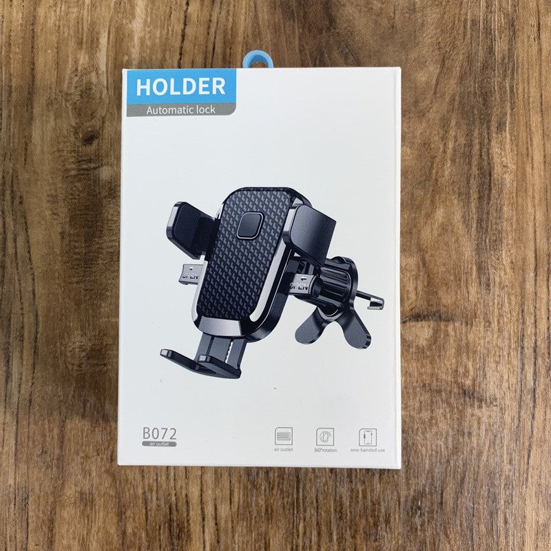 Suport Auto Telefon Flippy, Prindere Grila Ventilatie, Tija Fixare Reglabila, Rotativ 90 grade, Design Modern, Detalii Fine, Material Plastic si Silicon, 11 x 8.5 cm, Model 3, Negru - vivimall.ro