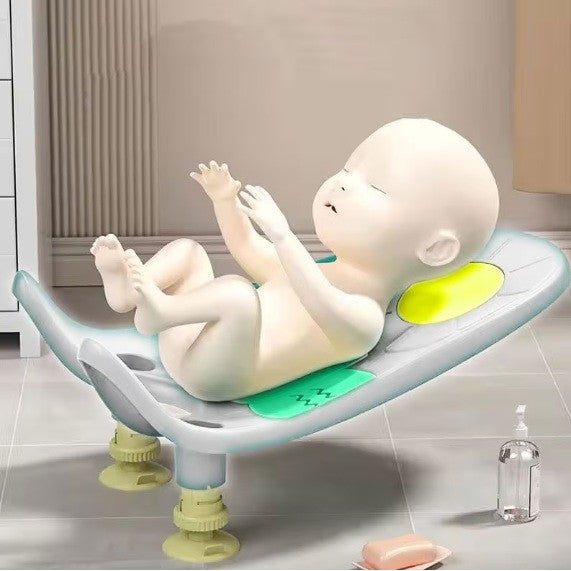 Suport de Baie Bebelusi, Vivimall, 0-12 luni, Montare pe Chiuveta/Lavoar/Cada, Ventuze Antiderapante cu Intaltime Reglabila, 50 x 24 x 12.5 cm, Alb - vivimall.ro