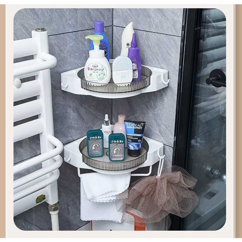 Suport Depozitare, Vivimall, din Plastic, Rotativ 360 grade, Montare fara Perforatii, pentru Baie/Bucatarie, Alb - vivimall.ro