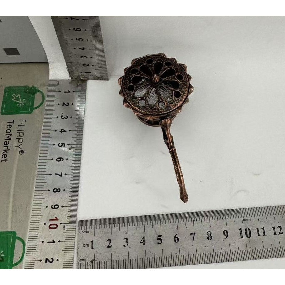 Suport de Tamaiat, Vivimall, din Aliaj de Zinc, Model Lotus, Ignifug, 9.7 x 4.8 x 4.7 cm, Cupru - vivimall.ro