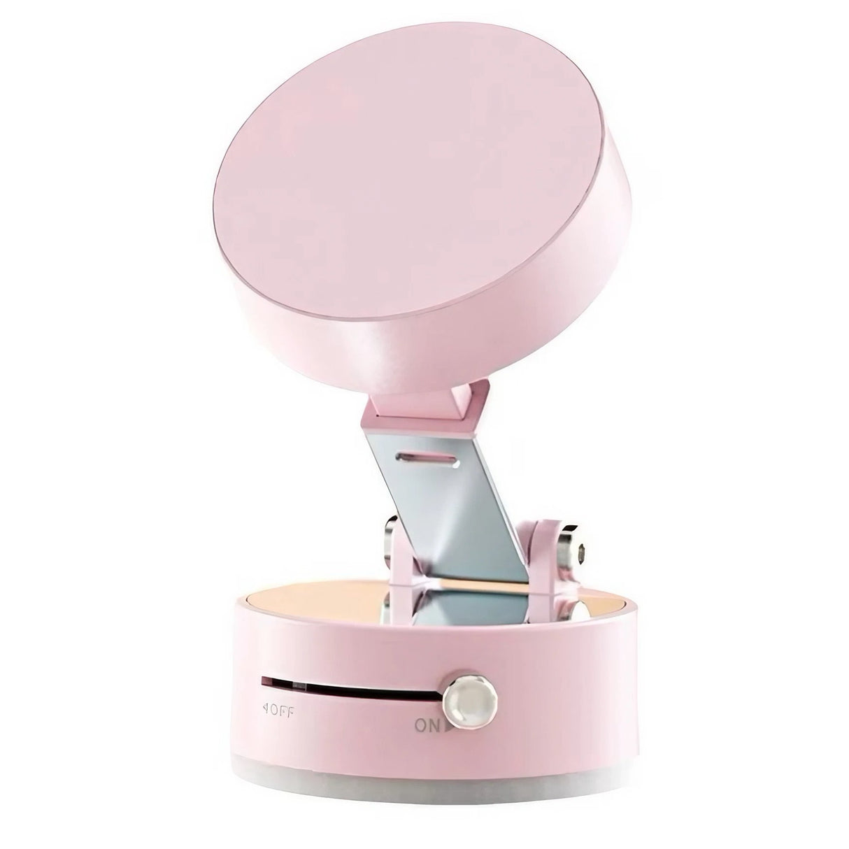 Suport Magnetic Auto pentru Telefon, Vivimall, cu Ventuza, Pliabil și Retractabil, Fixare prin Vid și Magnet, Rotativ 360°, Roz - vivimall.ro