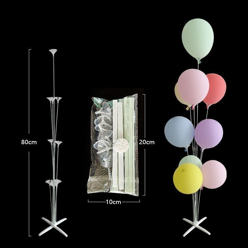 Suport pentru Baloane, Vivimall, cu Patru Straturi, pentru 9 Baloane, 80 cm, Transparent - vivimall.ro