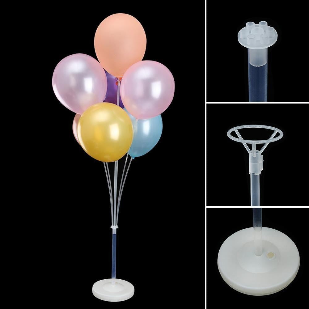 Suport pentru Baloane, Vivimall, cu Trei Straturi, pentru 7 Baloane, 1.3 m, Transparent - vivimall.ro