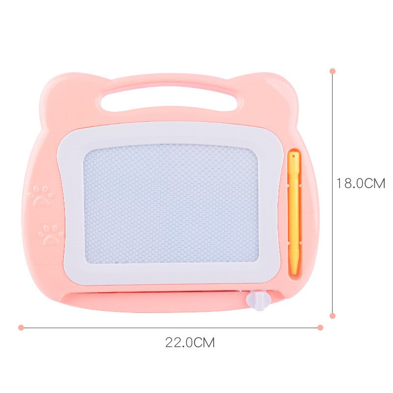 Tabla Magnetica pentru desen Vivimall, Pix, forma dreptunghi, dimensiuni 23x17 cm, Dezvolta Creativitatea, cu picioare suport, Portocaliu - vivimall.ro