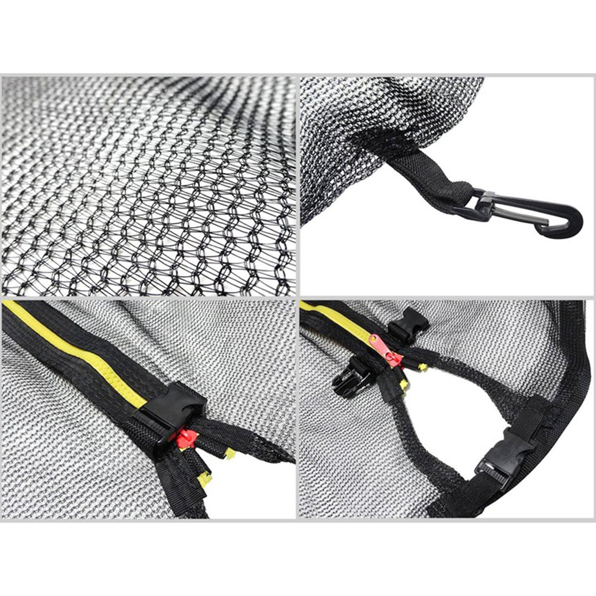 Trambulina pentru Copii, Flippy, Gradina si Exterior, Plasa de Protectie, Scara de Acces, Susutinere din Otel Galvanizat, Capacitate 8-9 Persoane, Pana la 450 kg, 4.28 x 2.6 m, Albastru/Negru - vivimall.ro