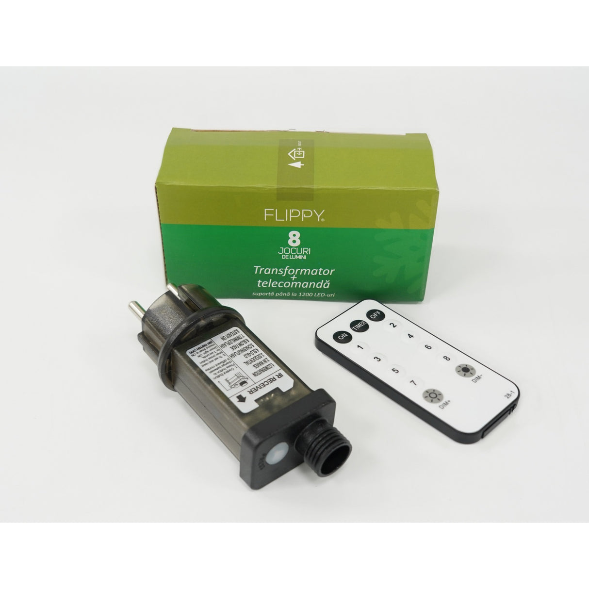 Transformator cu telecomanda, Vivimall, 8 jocuri de lumini, 31 v, negru, 9W - vivimall.ro