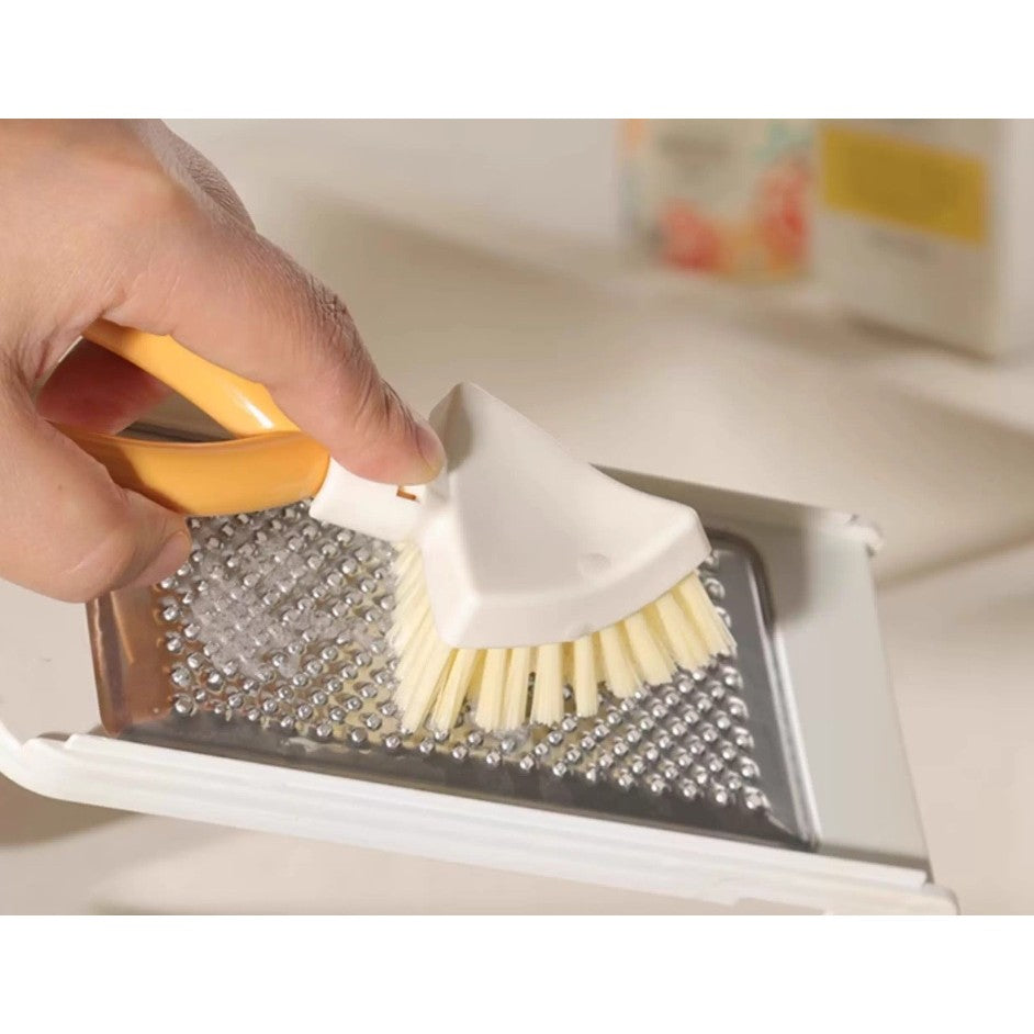 Perie Multifunctionala, Flippy, Pliabila, Triunghiulara, 15 x 3.5 x 5.8 cm, Portocaliu