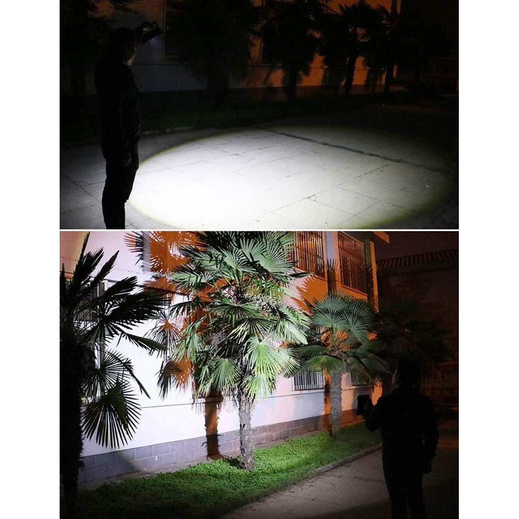 Triunghi Multifunctional de Avertizare, Vivimall, Lanterna LED, Impermeabil IP65, 800 lm, 2 x AA, Functie Incarcare Telefon, USB si Micro USB, COB 33, Verde - vivimall.ro