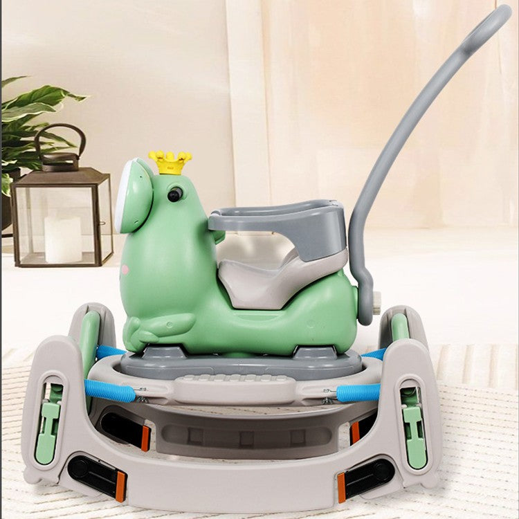 Masinuta Balansor Multifunctionala pentru Copii, Vivimall, Model Cal Scooter de tip Masinuta Balansor, Varsta 1-3 ani, 93 x 80 x 58 cm, cu Maner, Verde - vivimall.ro
