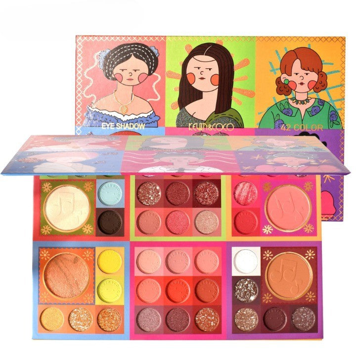 Trusa De Machiaj, Paleta De Farduri Kevin&Coco Cu 42 De Culori Pigmentate - vivimall.ro