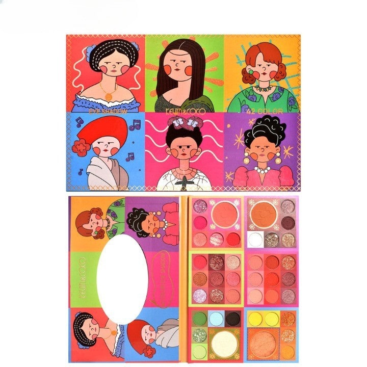 Комплект грим, палитра сенки за очи Kevin&Coco с 42 пигментирани цвята