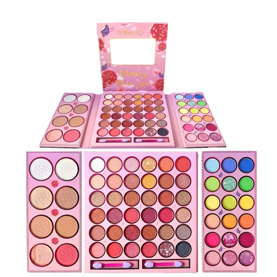 Trusa De Machiaj, Paleta De Farduri Kevin&Coco Cu 62 De Culori Pigmentate Si Sidefate - vivimall.ro