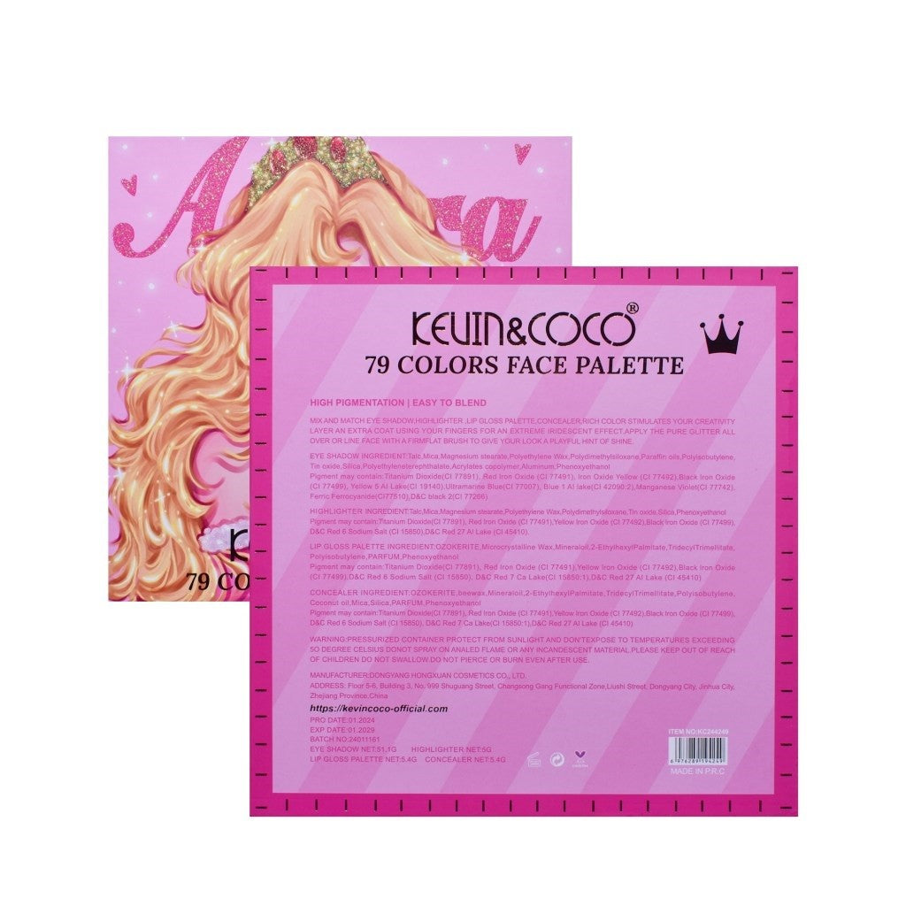 Trusa Machiaj Princess Palette 79 Culori | StarCosmetics - vivimall.ro