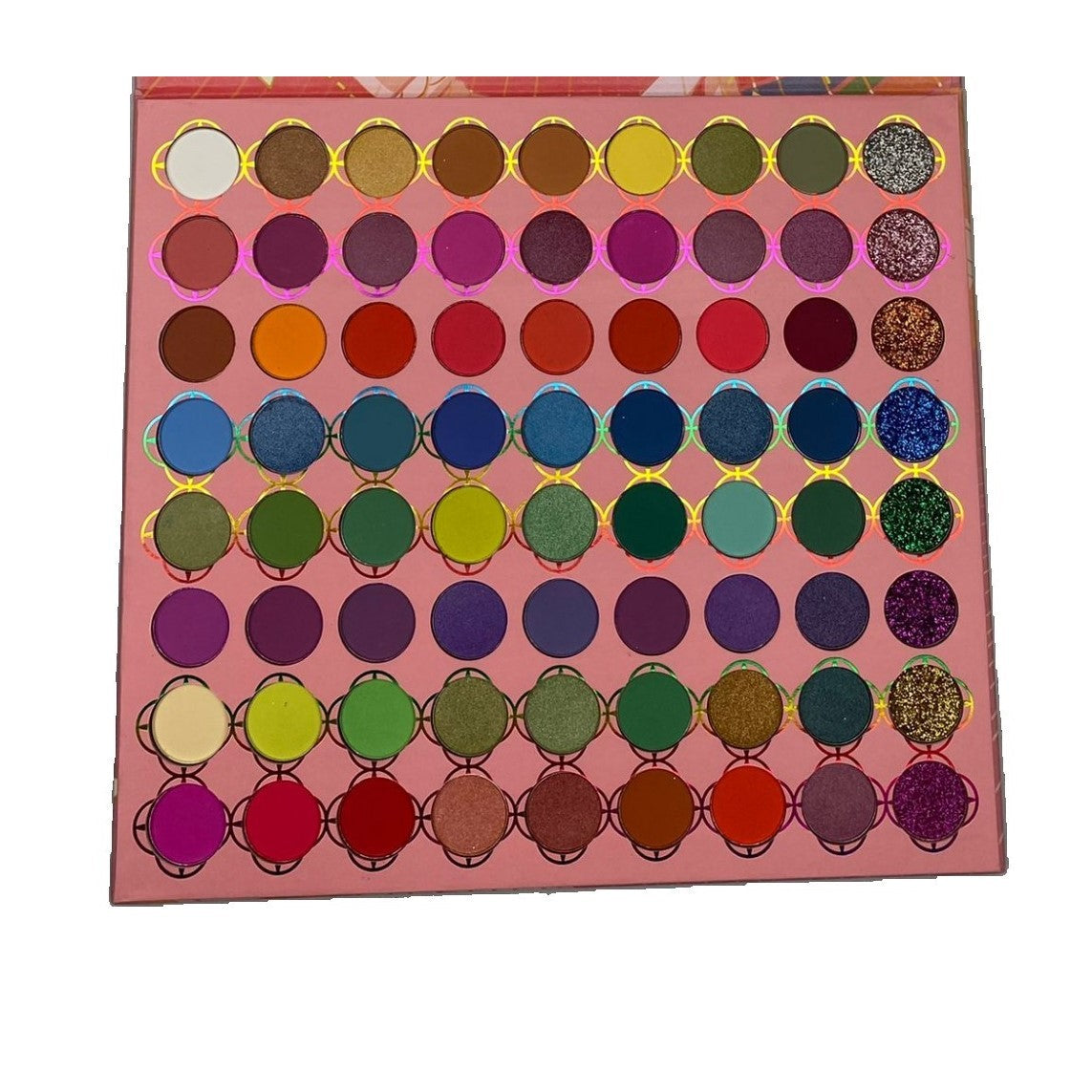 Комплект за грим, палитра сенки за очи Oulanao със 72 пигментирани цвята